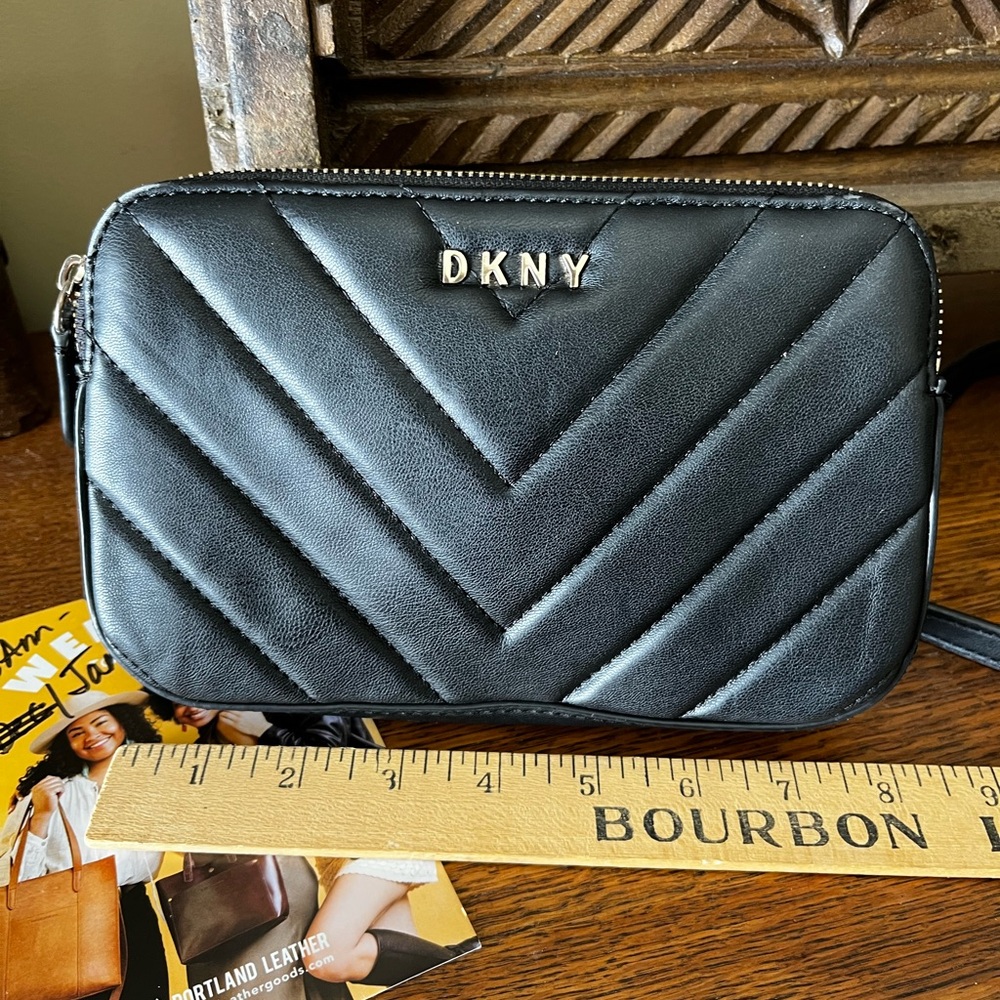 DKNY Veronica Black Quilted Shoulder Bag
